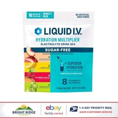 Powdered Hydration Mix, Sugar-Free Electrolytes in Four Delicious Flavors