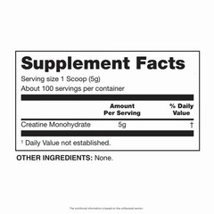 MyProtein Impact Creatine 1kg （2.2lb）Unflavored