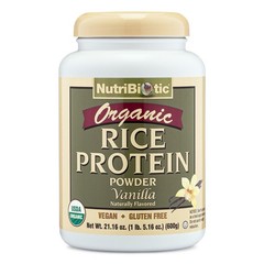 NutriBiotic Organic Rice Protein, Vanilla Protein Powder 21.16 Oz (1 Lb 5 Oz)