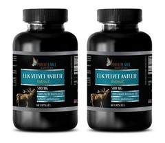 Pure IGF Deer Antler – Elk Velvet Antler 500mg (120 Capsules, 2 Bottles)
