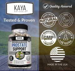 Kaya Naturals Prostate Support – Saw Palmetto, Potent 60 Count (Pack of 1)