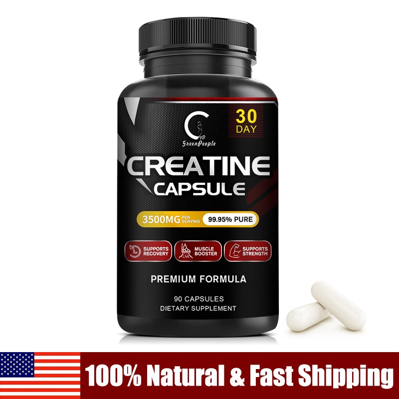 Creatine Monohydrate Capsules Muscle Growth,Support Performance & Recovery 90Pcs