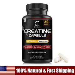 Creatine Monohydrate Capsules Muscle Growth,Support Performance & Recovery 90Pcs