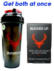 Bucked Up, Deer Antler Velvet Extract Spray Men`s anti-aging Health 60 servings