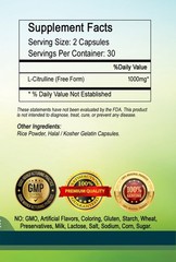 L-Citrulline Amino Acid Capsules 1000mg Per Serving -, Super Potency