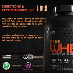 5lb Rival Whey Protein Powder – Instantized Rich Chocolate Flavor, Gluten-Free