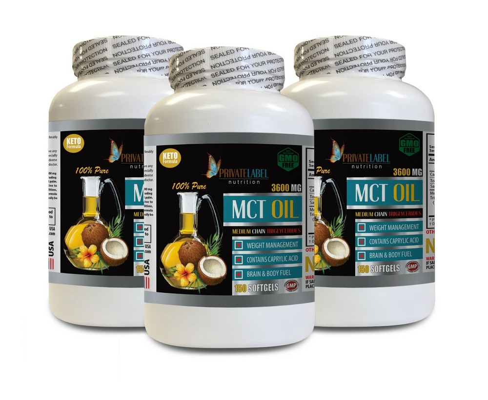 heart health essential – 100% MCT OIL – ketosis mct coconut 3BOTTLE