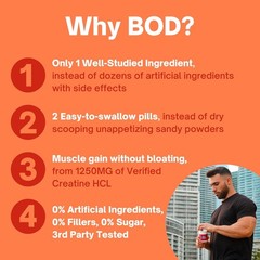 New bod Creatine Hydrochloride Supplement for Men&Women- 75 Servings Exp.07/2028
