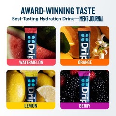 DripDrop Hydration Packets – Bold Variety Pack – Single Serve 16ct, Blue