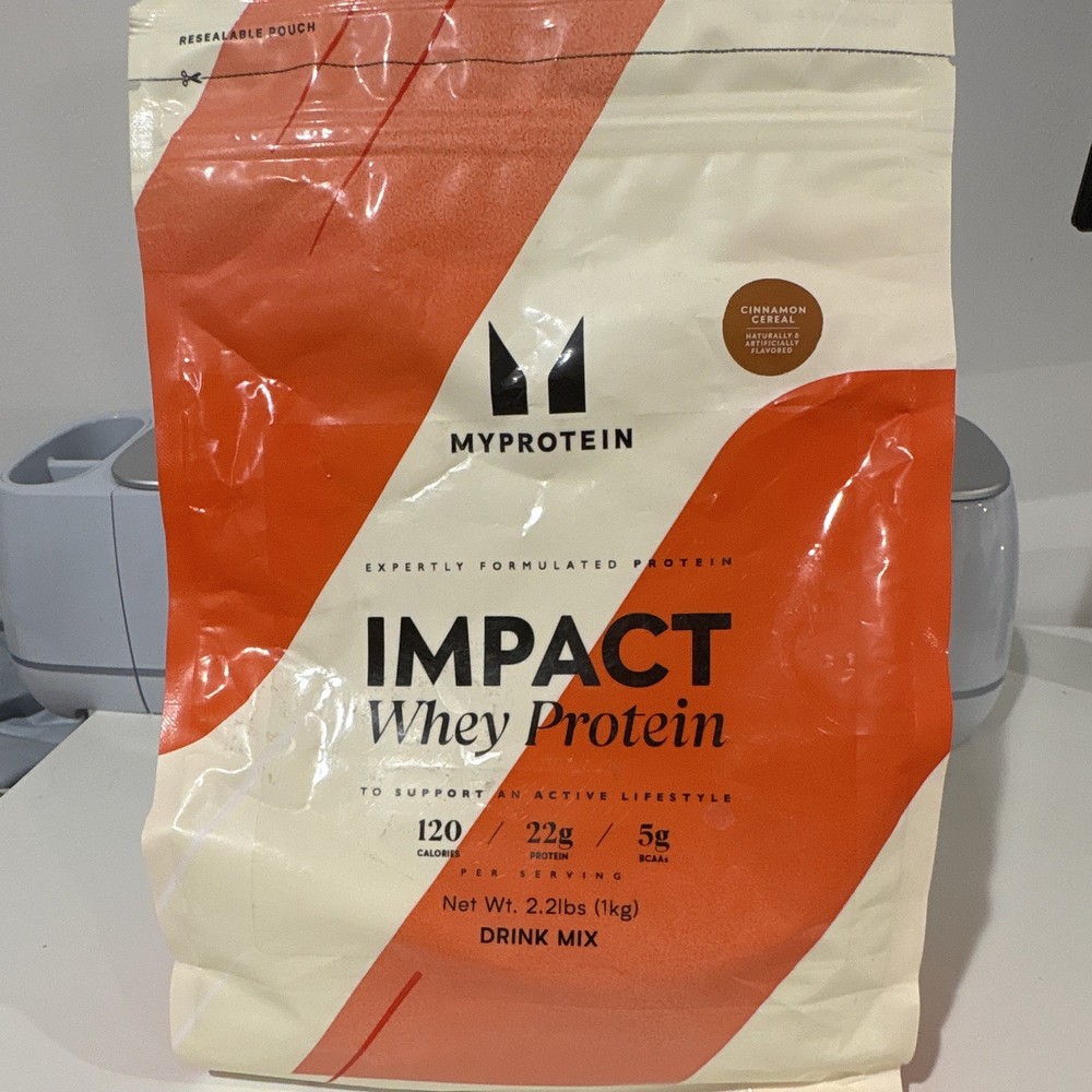 Myprotein Impact Whey Protein Powder Cinnamon Cereal 2.2 lb Exp 05/2027