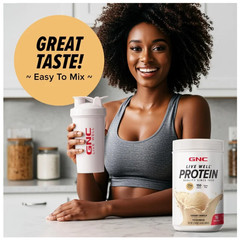 GNC Live Well Whey Protein Powder Creamy Vanilla 25g 16 Servings