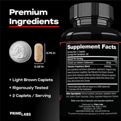 Premium Labs – Mens Testosterone Booster – Stamina Endurance Strength Booster –