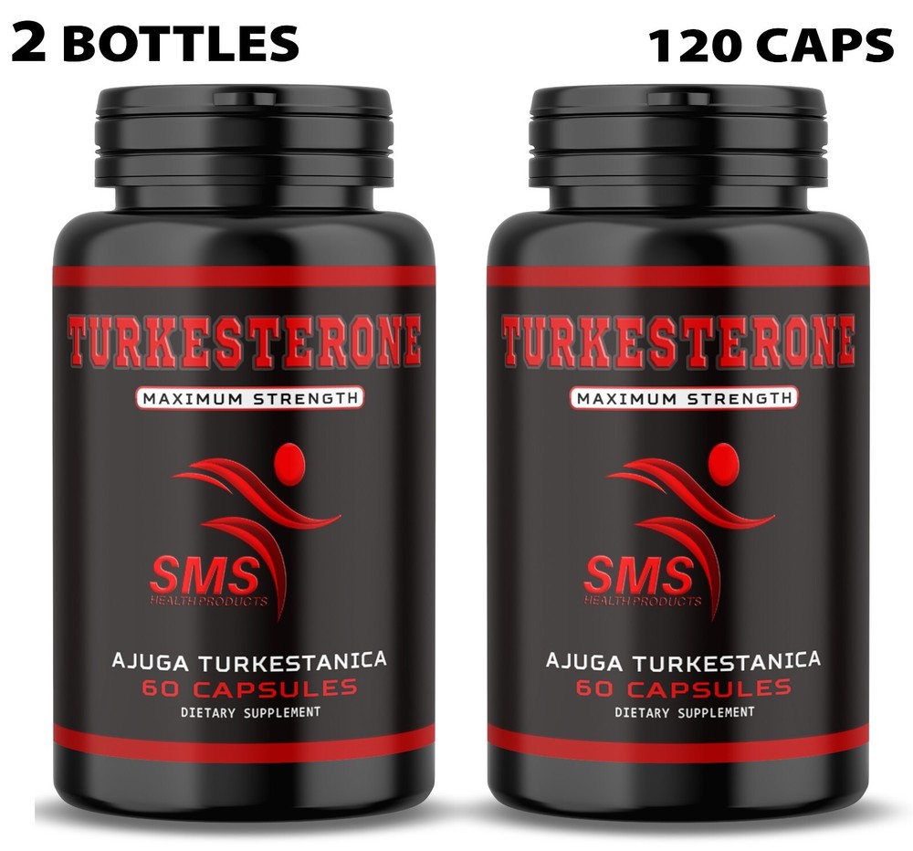 TURKESTERONE 1200mg Per Serving Ajuga Turkestanica Standardized to 10% 120 Caps
