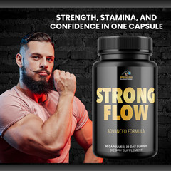 Strong Flow- Bodybuilding & Men’s Health Support- 5 Bottles- 450 Capsules