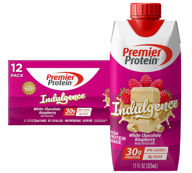 Premier Protein Shake INDULGENCE, White Chocolate Raspberry, 30g Protein, 170 Ca