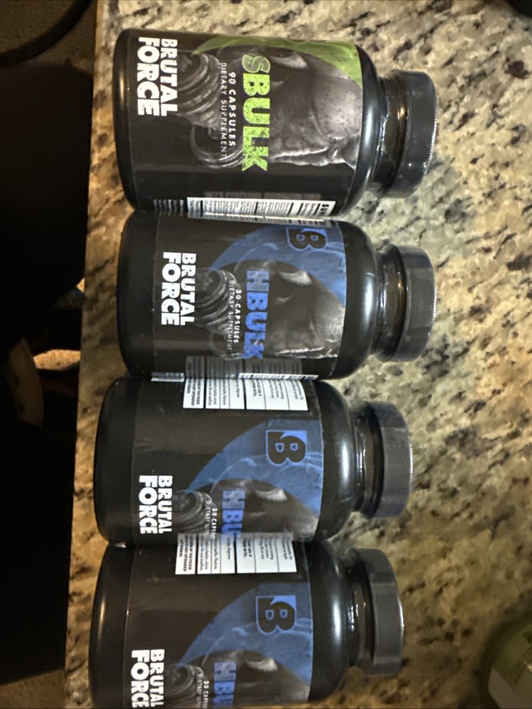 Brutal force H-Bulk(30ct) X3 Bottles & Brutal Force S-Bulk(90ct) X1 Bottle