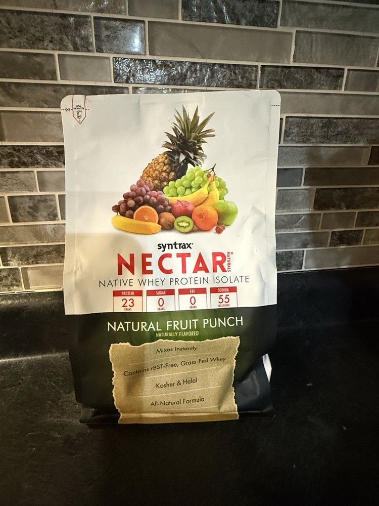 Syntrax Nectar Natural Fruit Punch Whey Protein Isolate 2lb Sealed Exp 01/2027