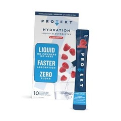 Electrolyte Packets for Recovery & Hydration 0.4 Fl Oz (Pack of 10) Raspberry