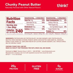 think! Protein Bars, High Protein Snacks, Gluten Free, Kosher Friendly, Chunk…