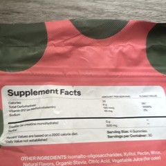 Vybrance Labs Creatine Monohydrate Gummies Watermelon 120ct 30 Serv Vegan