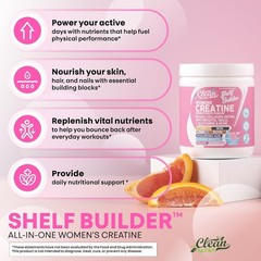 Clean Nutra Creatine for Women with BCAA Collagen & Crucial Vitamins Premium