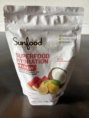 Sunfood Superfood Hydration Renew Sour Watermelon Vitamins Electrolytes 8 oz.