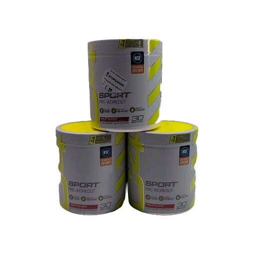 (3) C4 Sport Pre-Workout Fruit Punch Flavor – 7.4oz Each. Exp: 04/2026