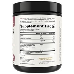 Multi Collagen Peptides Powder Types I, II, III, V, X 1 Pound (Pack of 1)