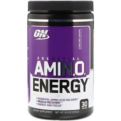 Optimum Nutrition, (2 Pack) Essential Amin.O. Energy, Concord Grape, 9.5 oz (270