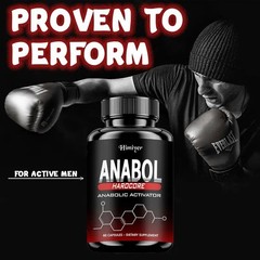 Anabol Hardcore Advanced Bodybuilding Supplement | 60 Capsules | Energy Support