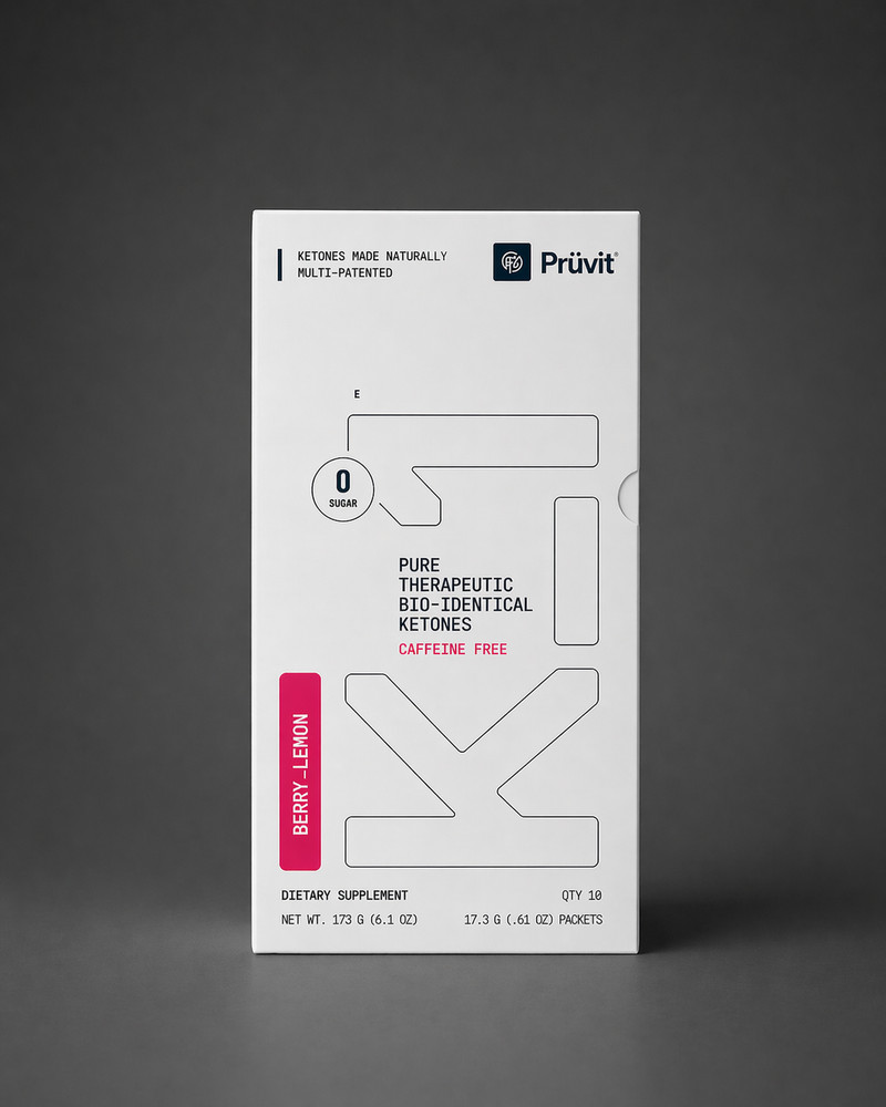 Pruvit K1 BERRY LEMON Caffeine Free 10 Pack NEW Exogenous Ketones Drink