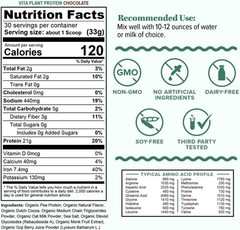 2 lbs Organic Plant Based Vegan Protein Powder for Women with BCAAs Vanilla