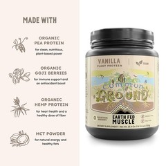 Earth Fed Muscle Organic Plant Protein Powder – 1.59 Pound (Pack of 1)