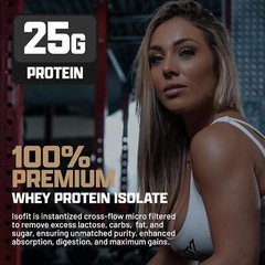 Nutrex IsoFit 100% Whey Isolate Protein Powder EAA BCAA Low Sugar Fat and Carbs