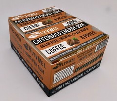 All Natural Energy Focus Coffee fitness Gum 3 Packs pre-workout 100mg Caffeine