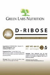 D-RIBOSE POWDER 454g Adds Energy, Reduces Chronic Fatigue, Increases Efficiency