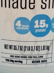 Vega Protein Made Simple Vanilla Plant Based Protein Powder 35.7oz Sealed 08/26