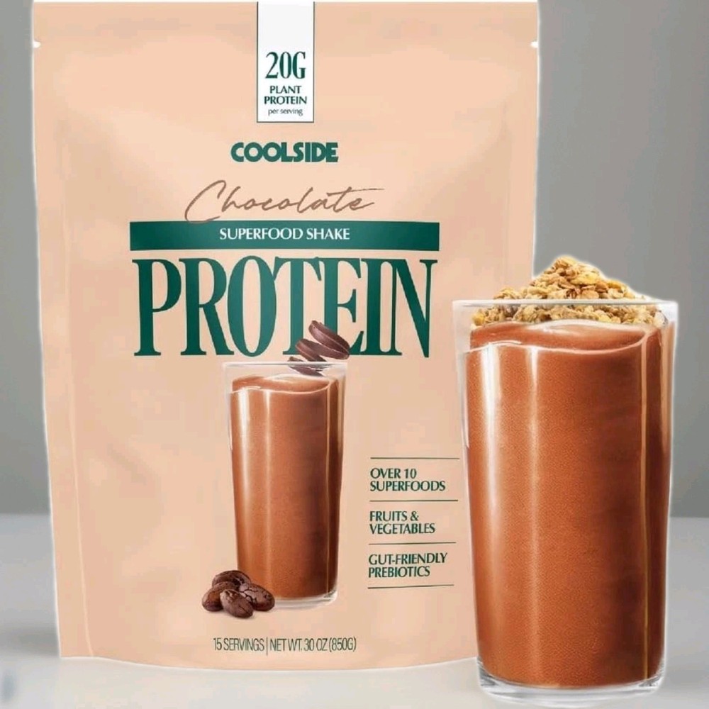 Coolside Superfood Vegan Protein Powder Chocolate 20g Plant Based 15 Servings