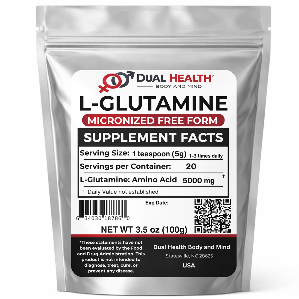 L-Glutamine Powder Pure Micronized Amino Acid Bulk Supplements Gut Health Power