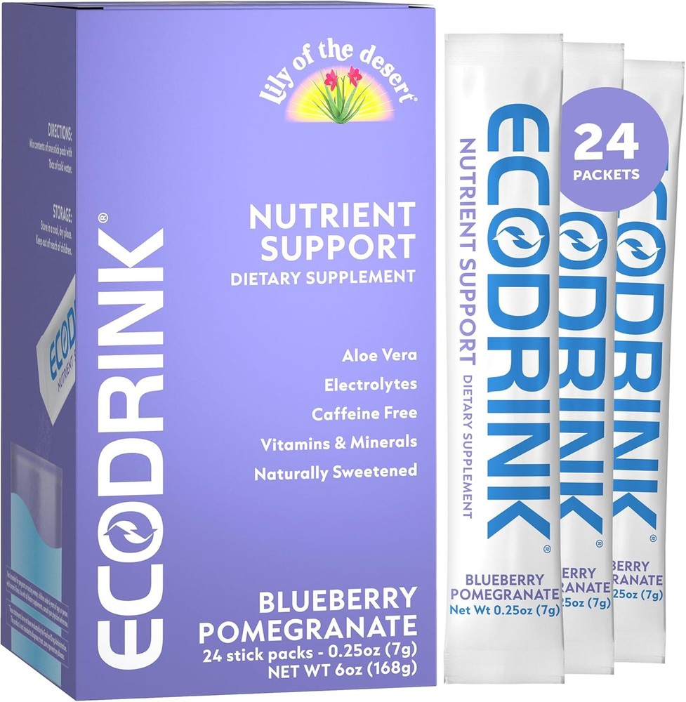 EcoDrink Multivitamin Energy Powder Drink Mix – Electrolytes Antioxidants Nutri