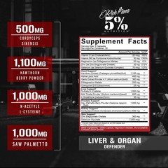 Rich Piana 5% Liver & Nutrition Organ Defender Cycle Support 270 Caps NEW SEALED