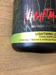 HYDE® Nightmare Intense Pre-Workout Lightning Lemon 30 Servings Exp: 06-2026