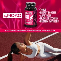 AdaptoGO Leuzea Rhodiola Rosea Ginseng Testosterone Booster Energy supplement
