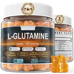 L-GLUTAMINE Gummies for Muscle Recovery Growth Potassium 1000mg NEXTDIA