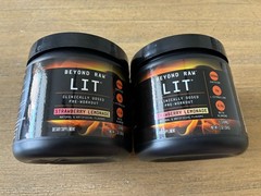 2 Beyond Raw LIT Clinically Dosed Pre-Workout Strawberry Lemonade Exp: 02-2028