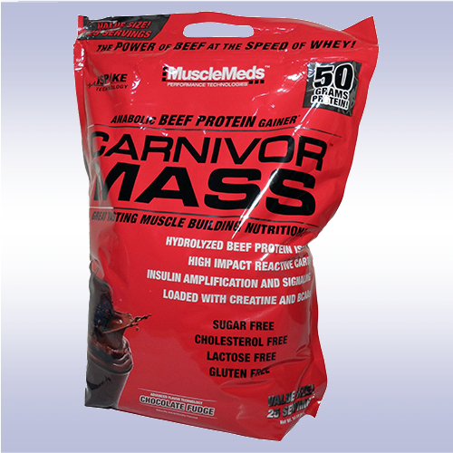 MUSCLEMEDS CARNIVOR MASS (10 LB) beef protein isolate gainer amino bcaa