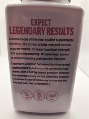 Force Factor Legendary Creatine Chews 5g Monohydrate Muscle Strength 60 Ct