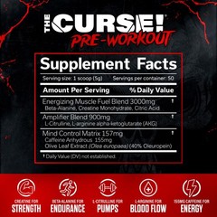 JNX SPORTS The Curse! Sour Candy Pre Workout 8.8 Ounce (Pack of 1), No Color