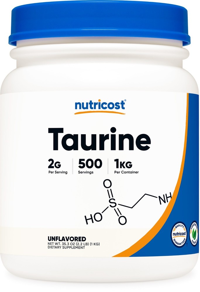 Nutricost Taurine Powder (1KG) – 500 Servings – Pure High Quality Powder
