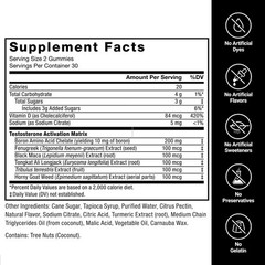 Force Factor Test X180 Gummies Testosterone 60 Count (Pack of 1), Black